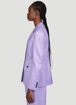 Padlock Strap Suit Single Breasted Blazer><noscript><img width=