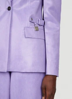 Padlock Strap Suit Single Breasted Blazer><noscript><img width=