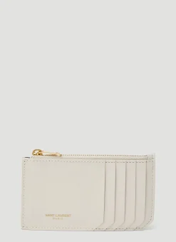 Men Saint Laurent Wallets & Cardholders^Painted Zip Top Card Holder