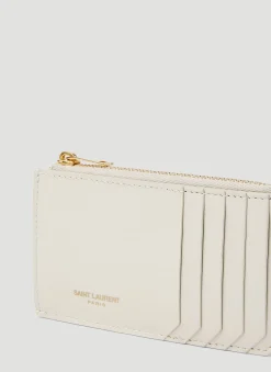 Men Saint Laurent Wallets & Cardholders^Painted Zip Top Card Holder