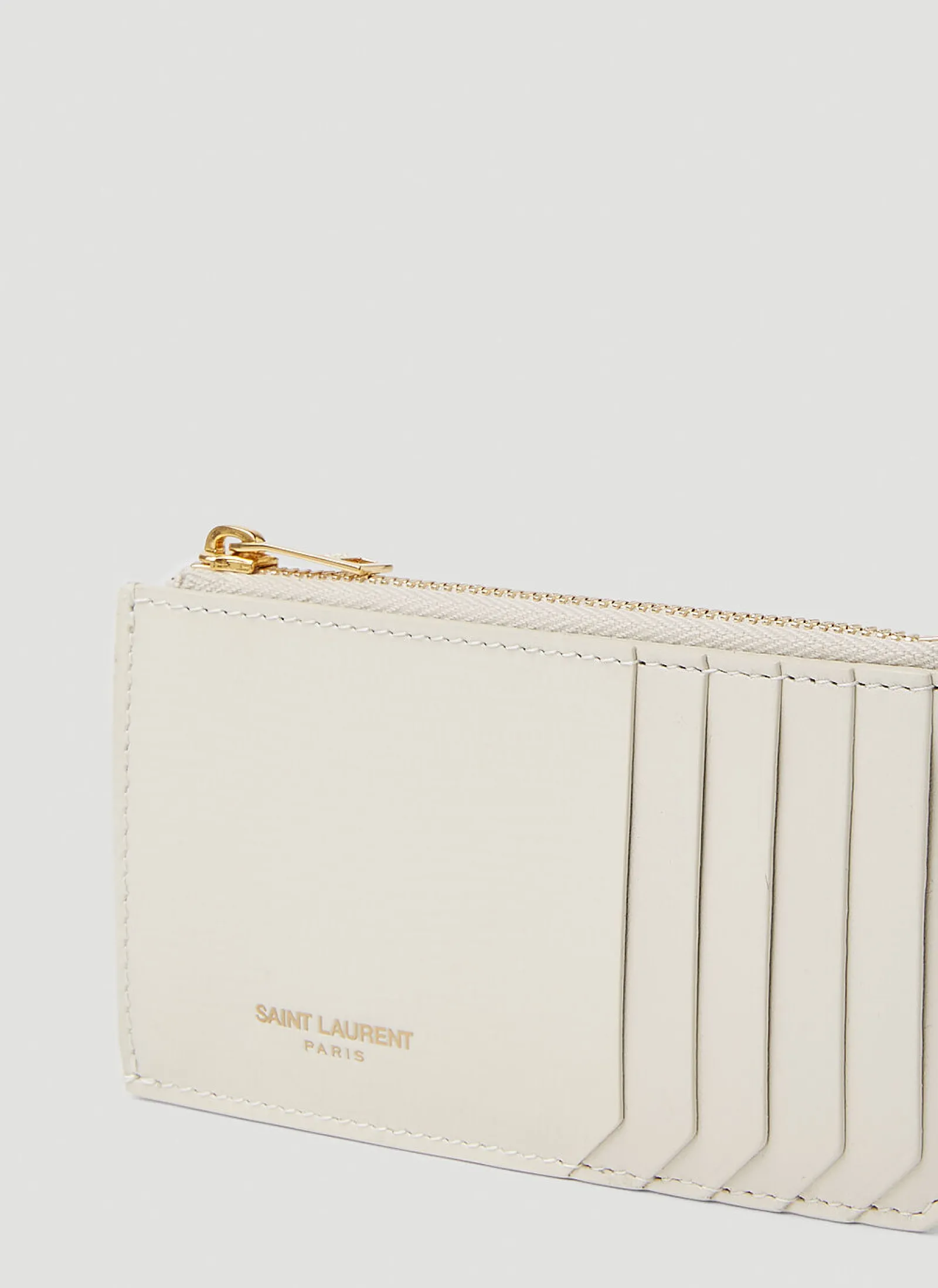 Men Saint Laurent Wallets & Cardholders^Painted Zip Top Card Holder