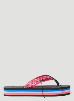 Paisley Print Flip Flops>Arizona Love New