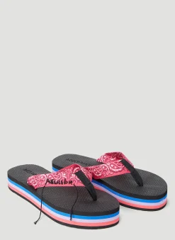 Paisley Print Flip Flops>Arizona Love New