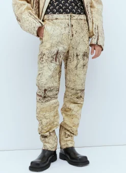 Men Diesel Jeans^P-Alan Coated Leather Pants