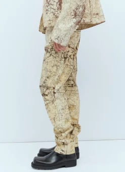 Men Diesel Jeans^P-Alan Coated Leather Pants