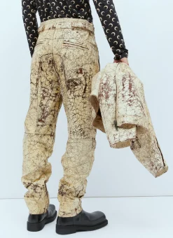 Men Diesel Jeans^P-Alan Coated Leather Pants