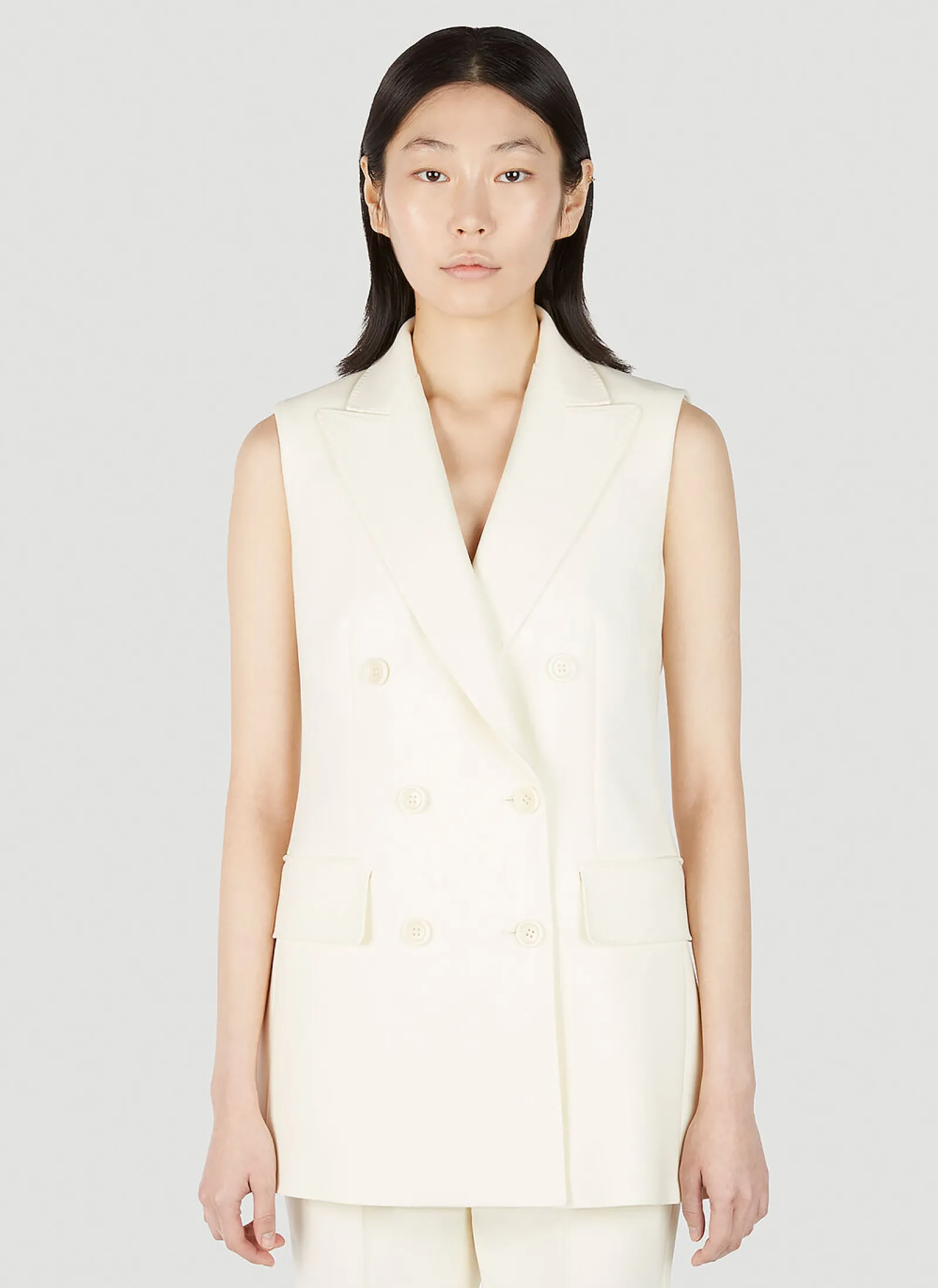 Pallida Double Breasted Sleeveless Blazer>Max Mara Outlet