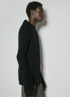 Men Rick Owens Knitwear^Panel Construction Knit Sweater