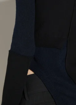 Panel Knit Sweater><noscript><img width=