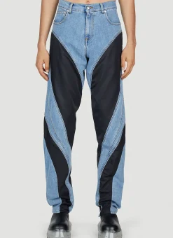 Men Mugler Jeans^Panelled Jeans