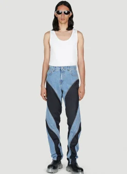 Men Mugler Jeans^Panelled Jeans