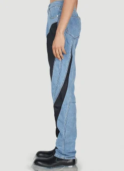 Men Mugler Jeans^Panelled Jeans