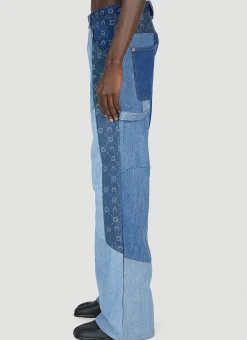 Men Marine Serre Jeans^Panelled Jeans