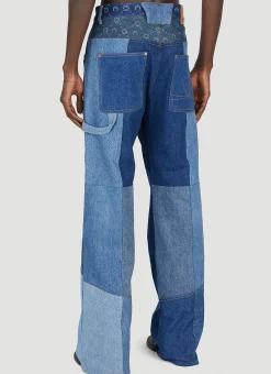 Men Marine Serre Jeans^Panelled Jeans