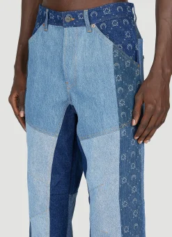 Men Marine Serre Jeans^Panelled Jeans