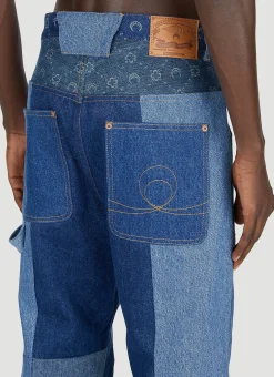Men Marine Serre Jeans^Panelled Jeans