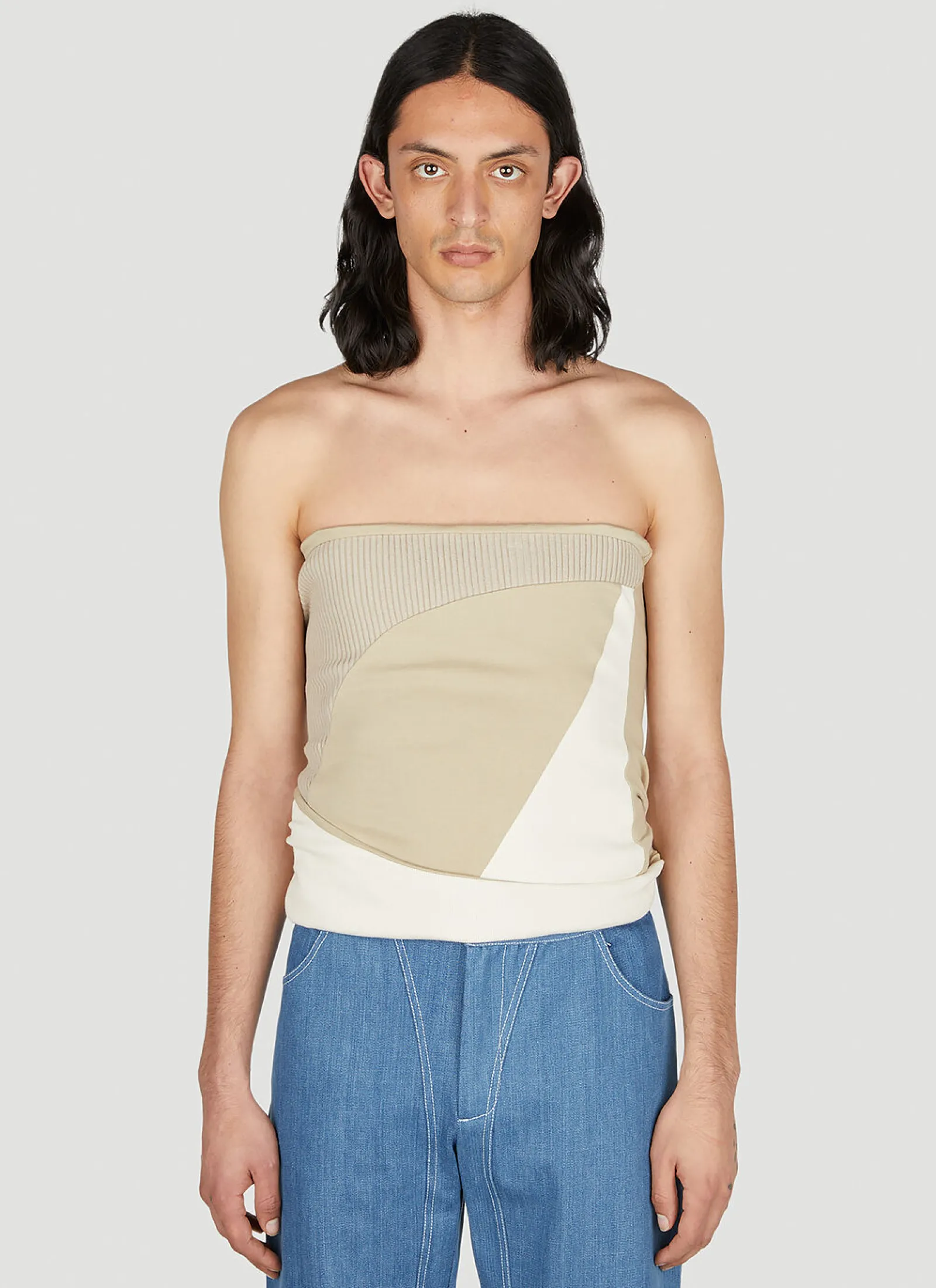 Men Mainline:RUS/Fr.CA/DE Tops^Panelled Tube Top
