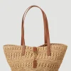 Panier Raffia Tote Bag>Saint Laurent
