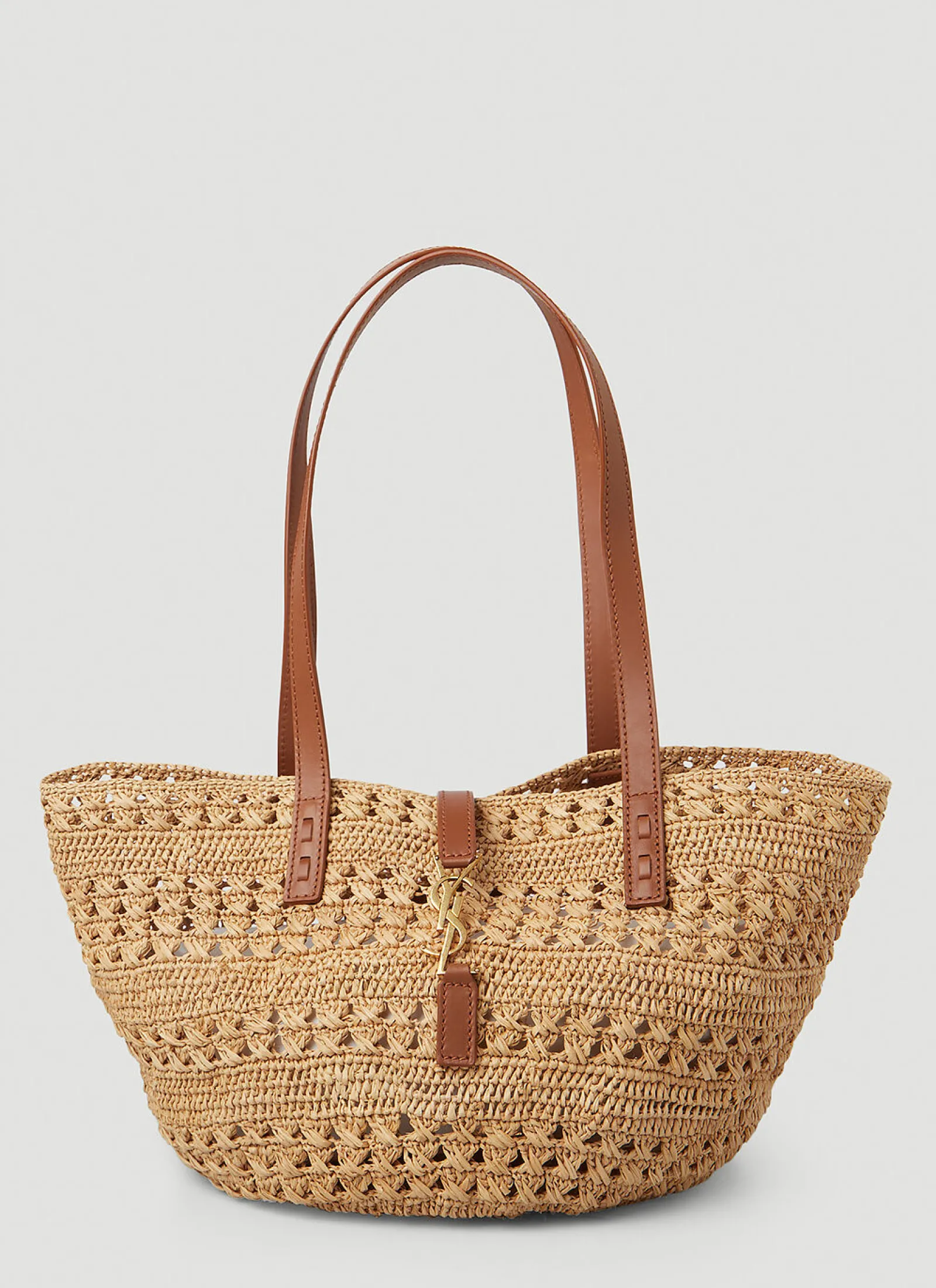 Panier Raffia Tote Bag>Saint Laurent