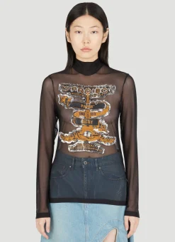 Paris' Best Long-Sleeve Mesh Top>Y/Project Outlet