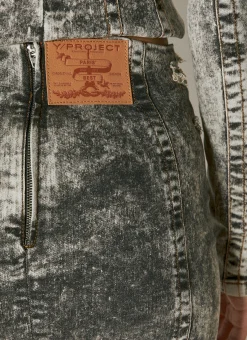 Paris' Best Patch Denim Mini Skirt></noscript>Y/Project New