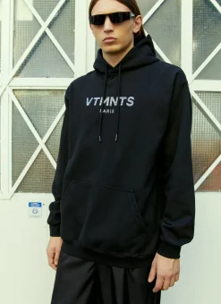 Paris Crystal Logo Hooded Sweatshirt><noscript><img width=