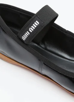 Patent Leather Ballerina Flats>Miu Miu New