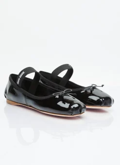 Patent Leather Ballerina Flats><noscript><img width=