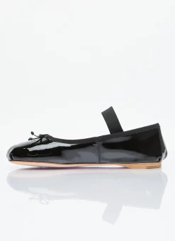 Patent Leather Ballerina Flats><noscript><img width=