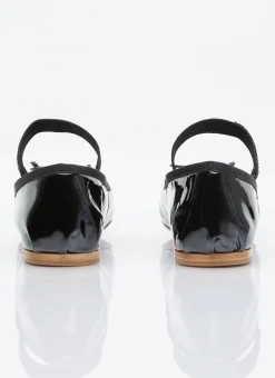 Patent Leather Ballerina Flats><noscript><img width=