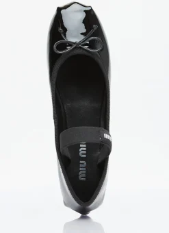 Patent Leather Ballerina Flats><noscript><img width=