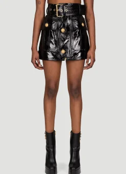 Patent Leather Mini Skirt>Balmain Hot