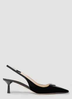 Patent Slingback Kitten Heels>Prada Discount