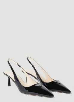 Patent Slingback Kitten Heels>Prada Discount