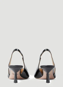 Patent Slingback Kitten Heels><noscript><img width=
