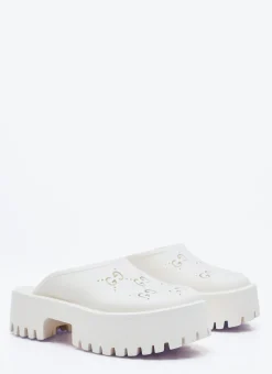 Perforated G Platform Slipper Shoes></noscript>Gucci
