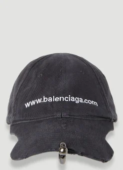 Men Balenciaga Hats^Pierced Website Baseball Cap
