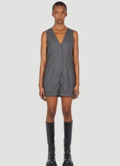 Pinstriped Wool Jumpsuit>Max Mara Outlet