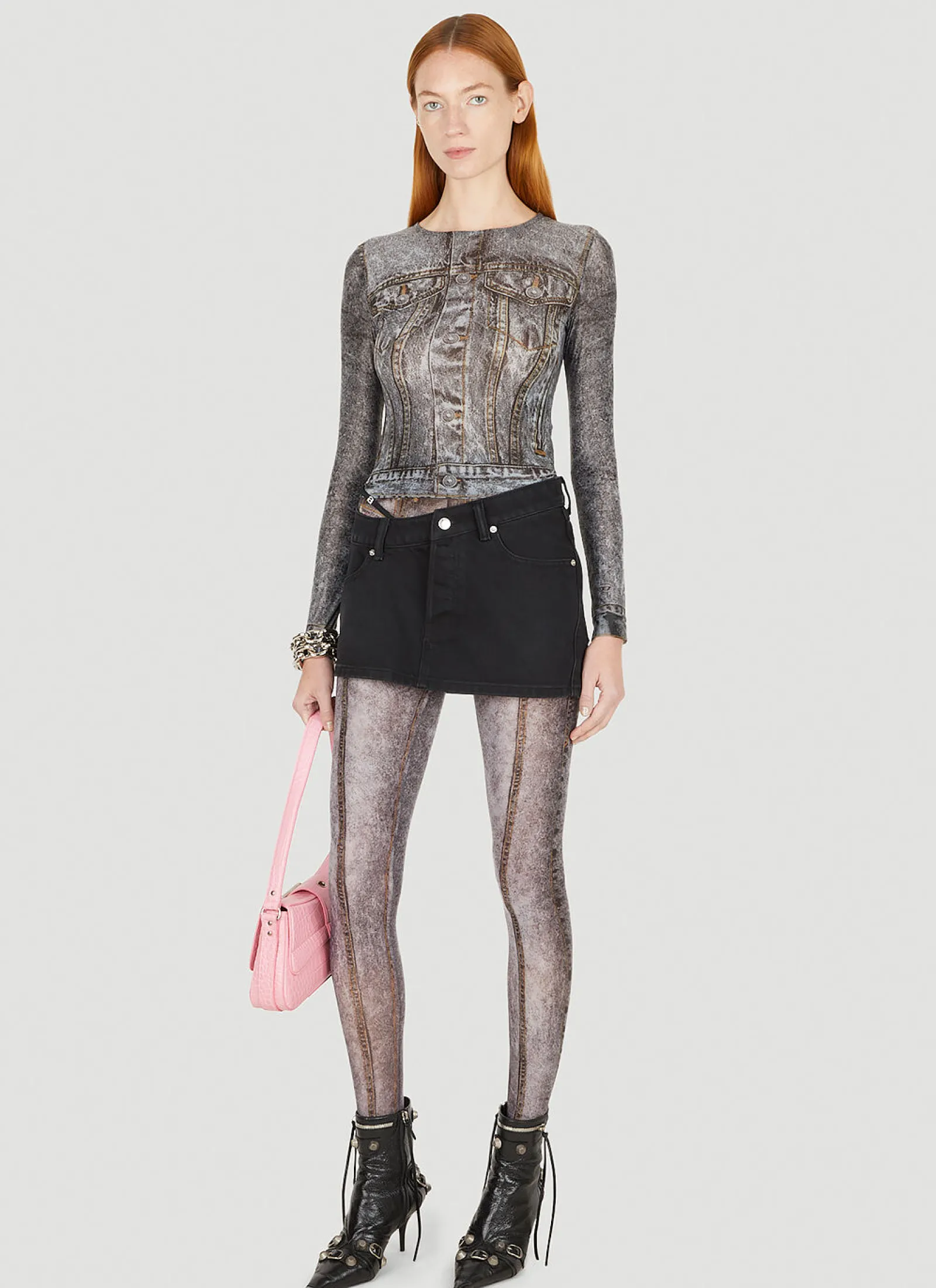 P-Koll F2 Denim Effect Leggings>Diesel Hot