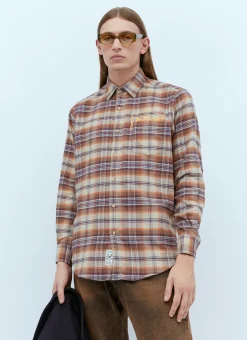 Men Aries Shirts^Plaid Flannel Shirt