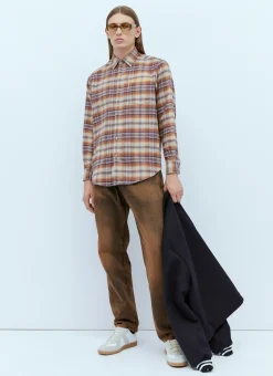 Men Aries Shirts^Plaid Flannel Shirt