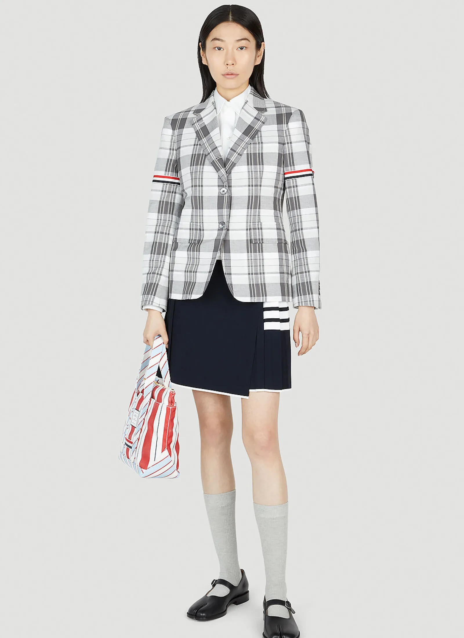 Plaid Single Breasted Blazer>Thom Browne Online