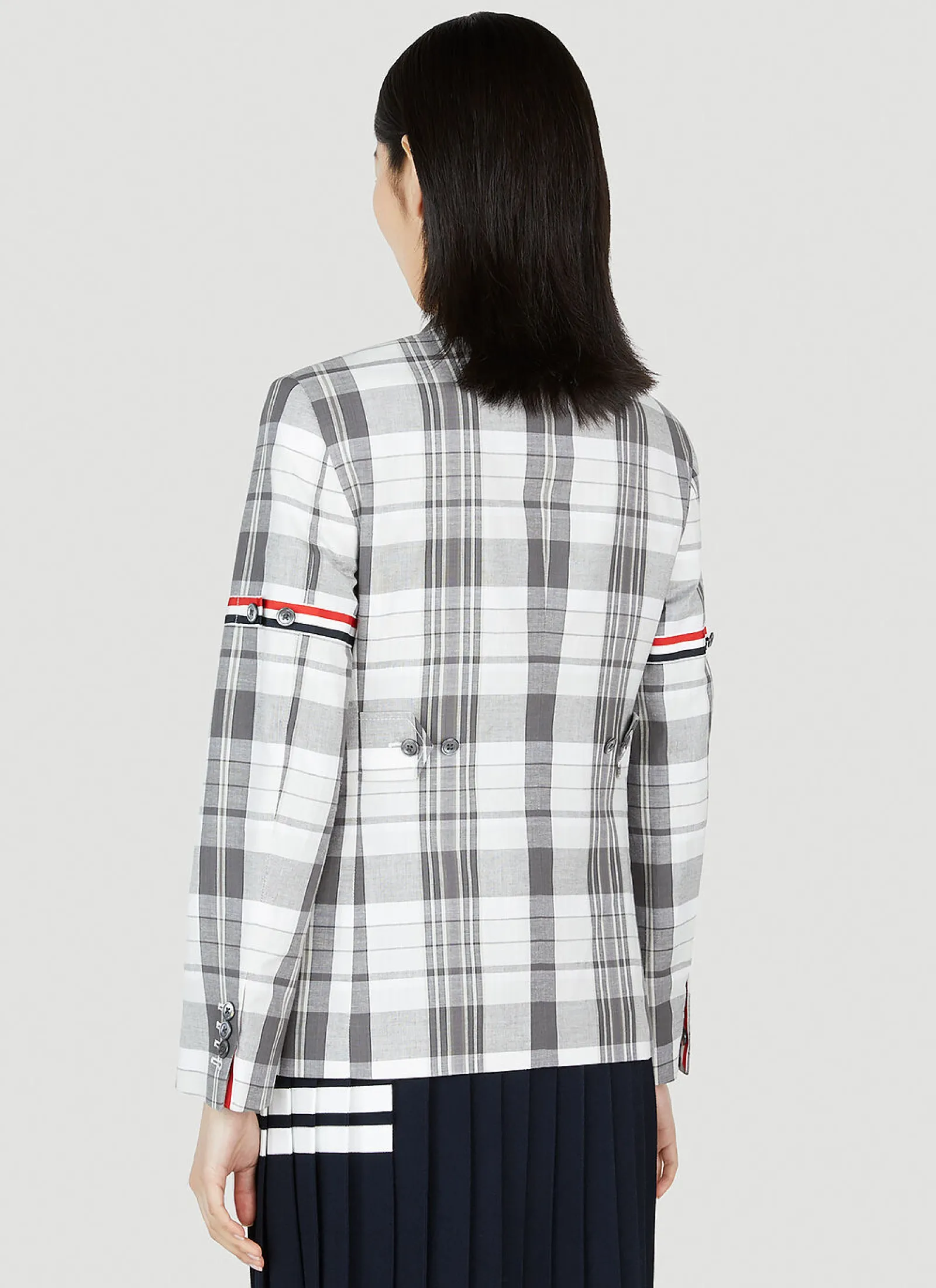 Plaid Single Breasted Blazer>Thom Browne Online