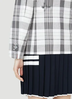 Plaid Single Breasted Blazer><noscript><img width=