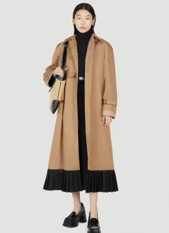 Pleated Hem Trench Coat>Gucci Discount