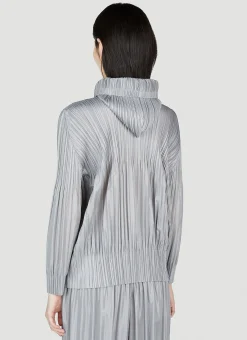 Pleated Hooded Sweatshirt></noscript>Pleats Please Issey Miyake