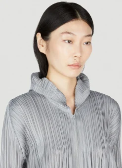 Pleated Hooded Sweatshirt></noscript>Pleats Please Issey Miyake