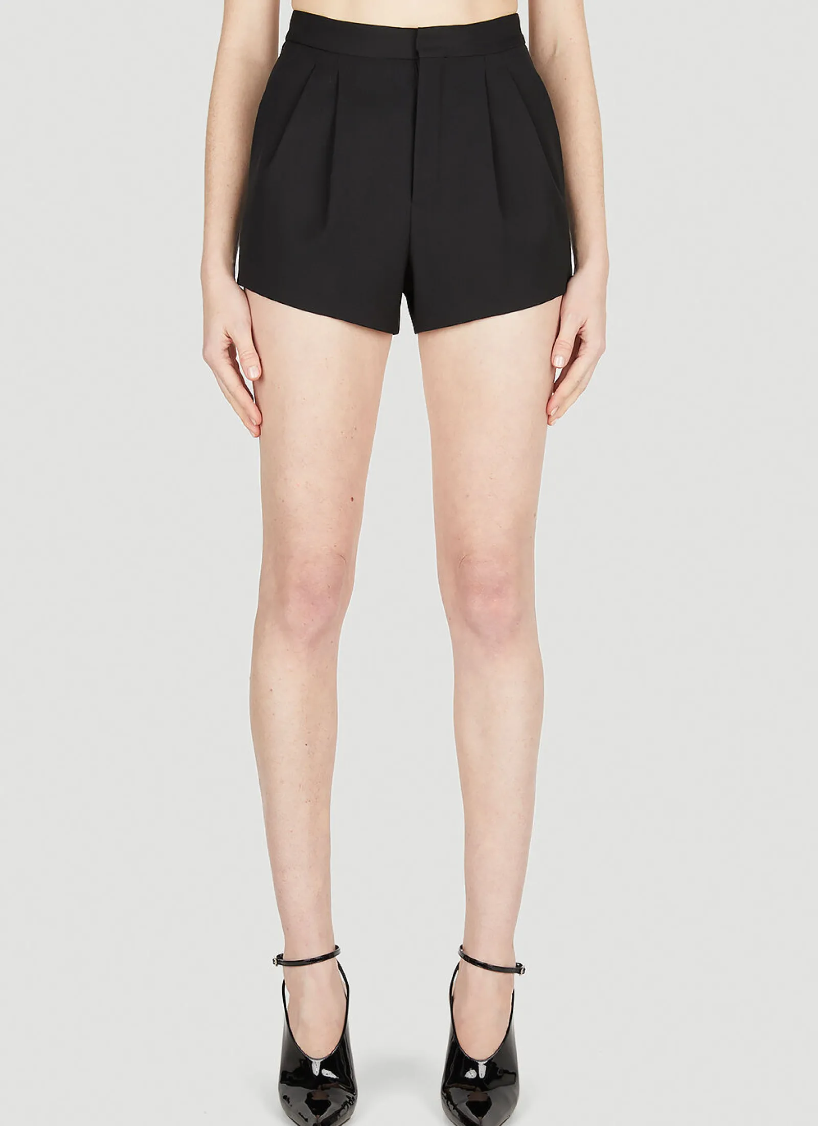 Pleated Tailored Shorts>Saint Laurent Discount
