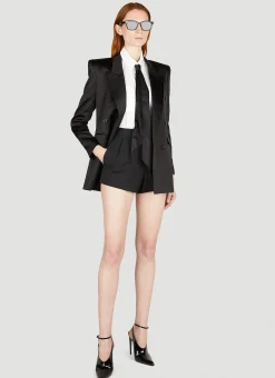 Pleated Tailored Shorts>Saint Laurent Discount