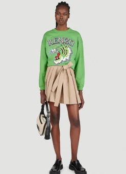 Pleated Wool Mini Skirt>Kenzo New